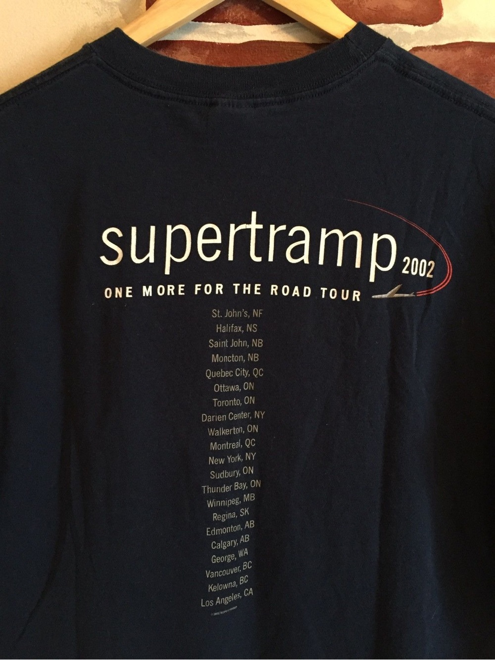 Supertramp 2002 'One More For The Road' Navy Tour Tee vintage large - Picture 1 of 7